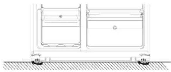 Exquisit SBS 160-4X WT A++ - Nivellieren - 2