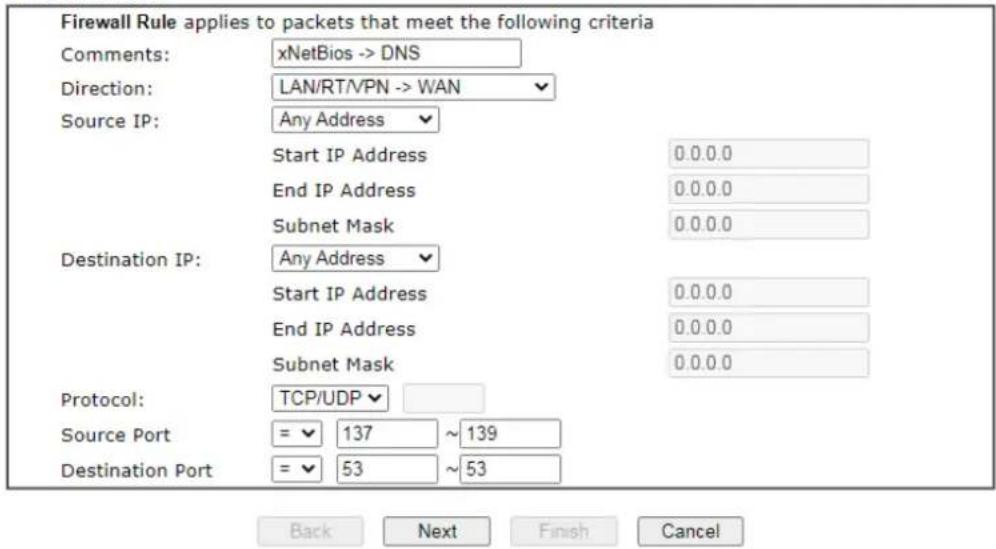 Draytek Vigor 3910 - IV-1-2 Filter Setup - 2