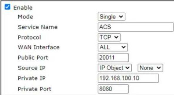 Draytek Vigor 3910 - II-4-1 Port Redirection - 2