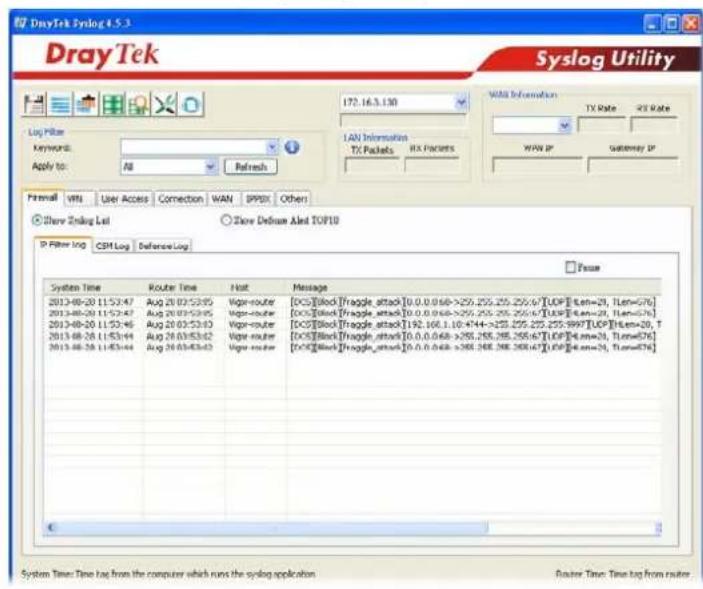 Draytek Vigor 3910 - IV-1-3 -1 DoS Defense - 3