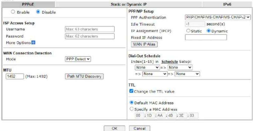 Draytek Vigor 3910 - II-2-2-1 Details Page for PPPoE - 1