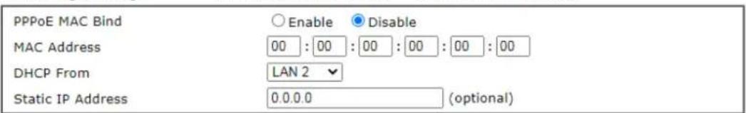Draytek Vigor 3910 - PPPoE Login Settings PPPoE User Online Status Reset User Online Status - 1