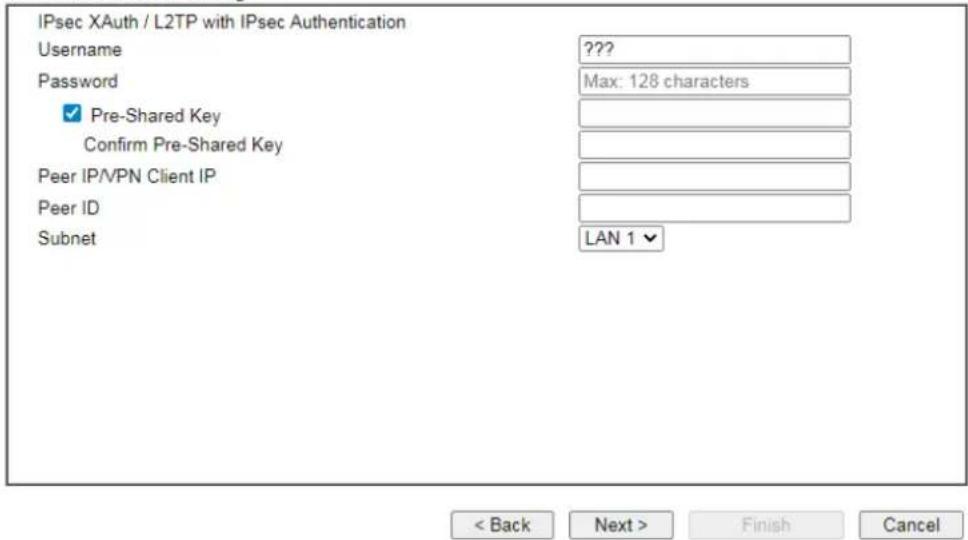 Draytek Vigor 3910 - VPN Authentication Setting - 1