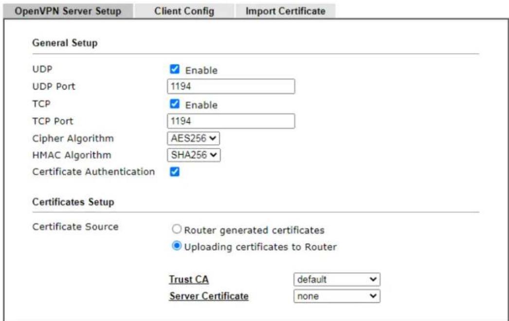 Draytek Vigor 3910 - III-1-7-1 OpenVPN Server Setup - 1