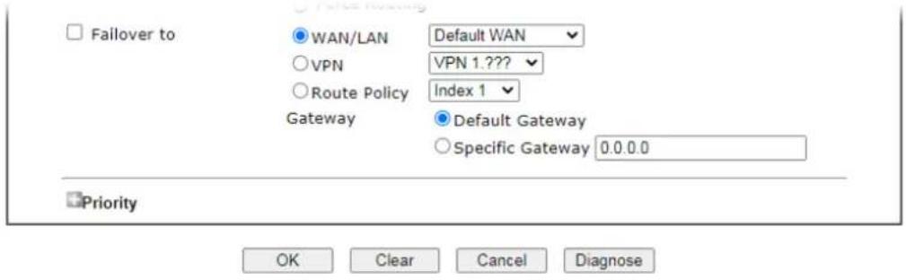 Draytek Vigor 3910 - II-6-2-2 Diagnose for Route Policy - 1