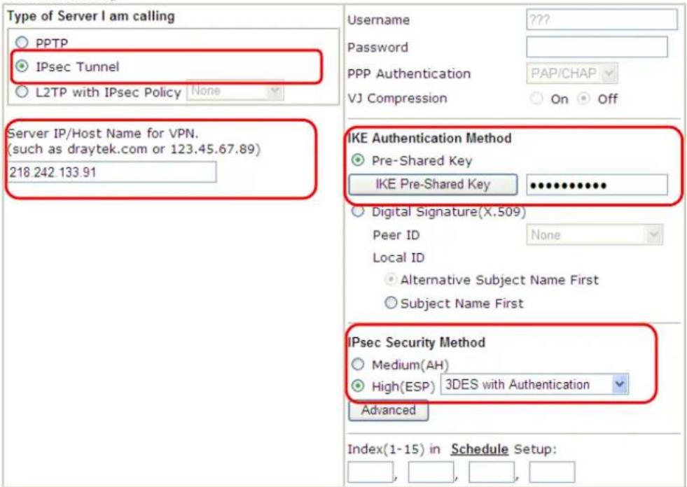 Draytek Vigor 3910 - Dial-Out Settings - 1