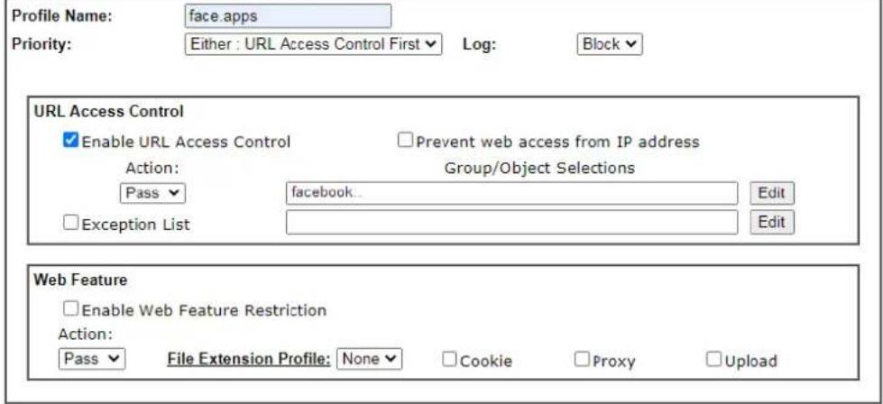Draytek Vigor 3910 - Disallow users to play games on Facebook - 2