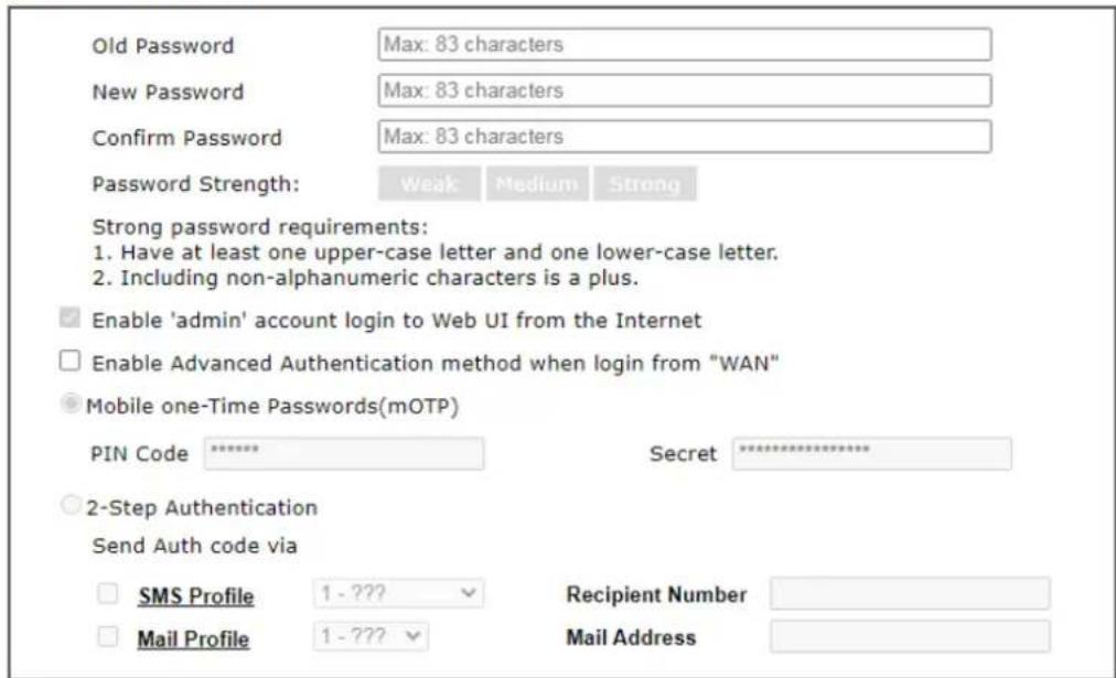 Draytek Vigor 3910 - V-1-3 Administrator Password - 1