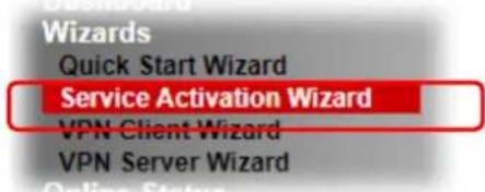 Draytek Vigor 3910 - I-7 Service Activation Wizard - 2