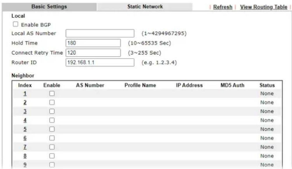 Draytek Vigor 3910 - II-6-4-1 Basic Settings - 1