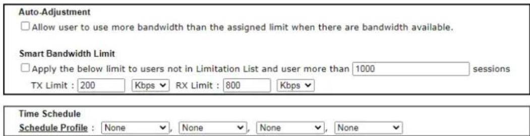 Draytek Vigor 3910 - V-2-2 Bandwidth Limit - 2
