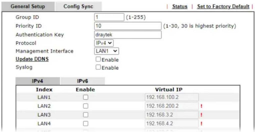 Draytek Vigor 3910 - II-5-12-1 General Setup - 2