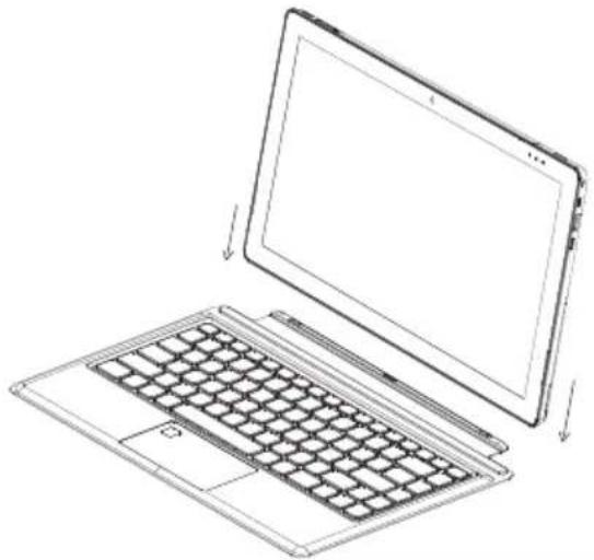 TrekStor PrimeTab S11B - Das Tablet auf die Tastatur aufsetzen - 1