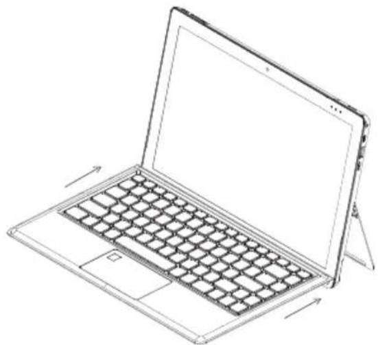 TrekStor PrimeTab S11B - Das Tablet auf die Tastatur aufsetzen - 2