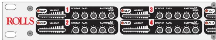 ROLLS 1 MONITOR BASS PANTREEM SEND 2 MONITOR BASS PANTREEM SEND 3 MONITOR BASS PANTREEM SEND 4 MONITOR BASS PANTREEM SEND