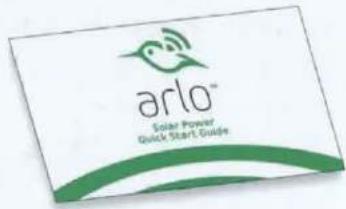 arlo™ Solar Power Quick Start Guide