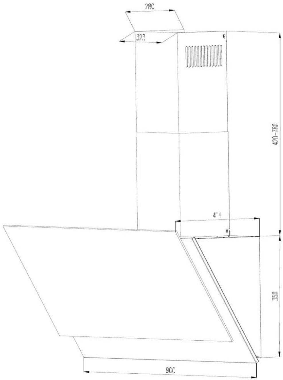 780 320 θ 420-780 4°4 θ 350 900