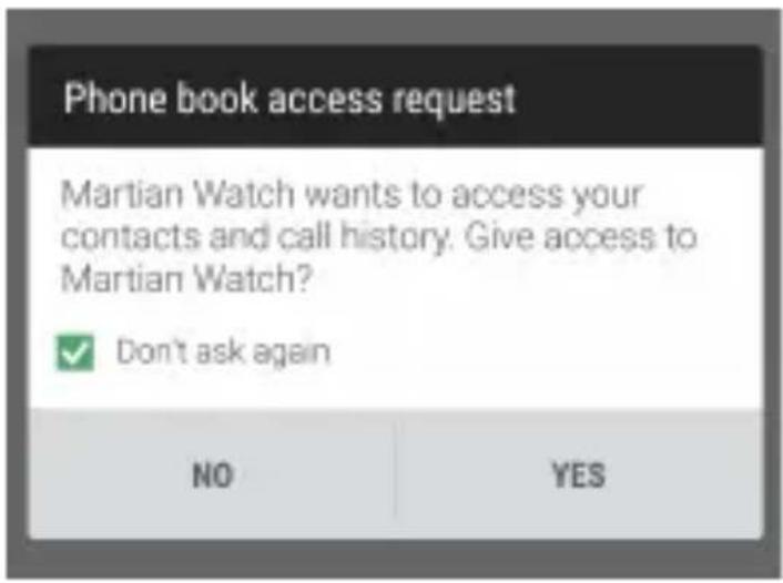 Martian Alpha T10 - Bluetooth pairing request - 1