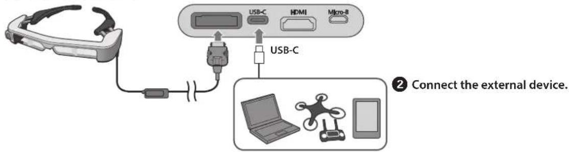 EPSON Moverio BT-35E - Connecting by USB Type-C - 1