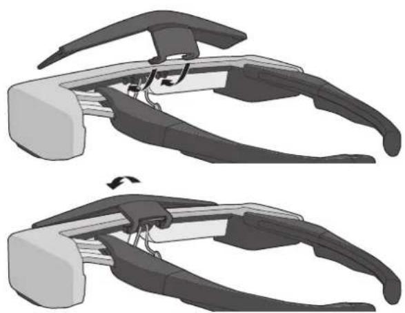 EPSON Moverio BT-35E - ■ Attaching the shield - 1