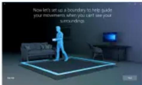 Now let's set up a boundary to help guide your movements when you can't see your surroundings.