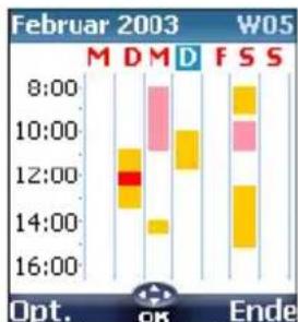 Februar 2003 W05 M D M D F S S 8:00 10:00 12:00 14:00 16:00 Opt. OK Ende
