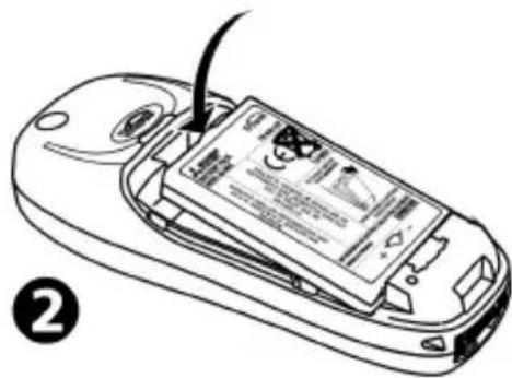Diagram of a mobile phone with a screen displaying a document and cable, labeled with number ②
