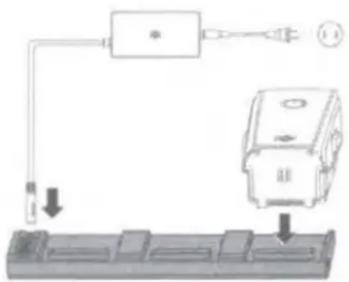 Diagram showing a mechanical or electrical setup with labeled components and directional arrows indicating flow or movement.