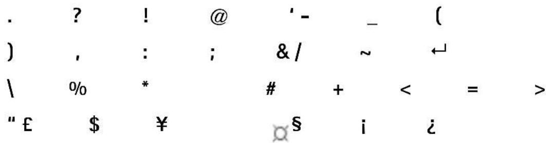 NOKIA 6560 - Special characters - 1