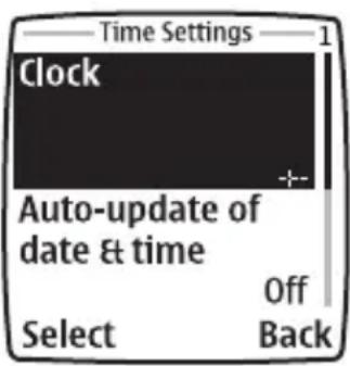 NOKIA 6560 - Set the clock - 1