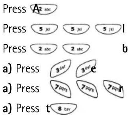 NOKIA 6360 - Enter letters - 2