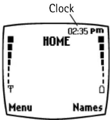NOKIA 6360 - Set the clock - 1