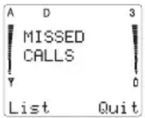 NOKIA 2180 - Menu 013, Missed Calls - 1