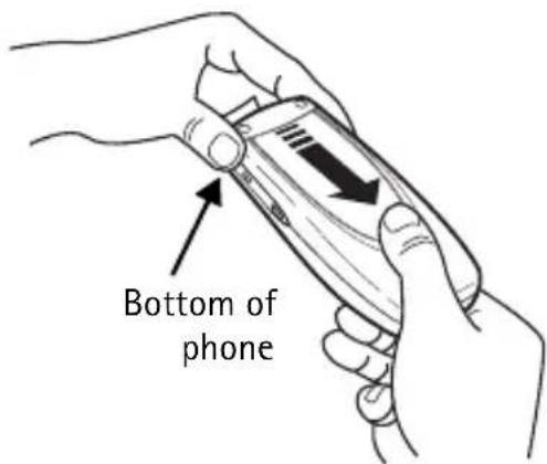 NOKIA 1220 - Remove the battery - 2