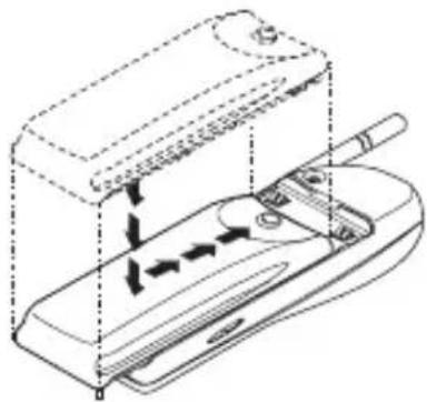 NOKIA 5120 - Attaching the battery - 1
