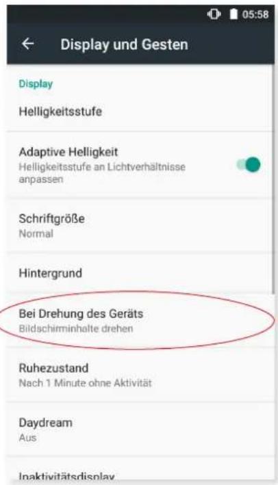 bq Aquaris U2 - Displayausrichtung anpassen - 1