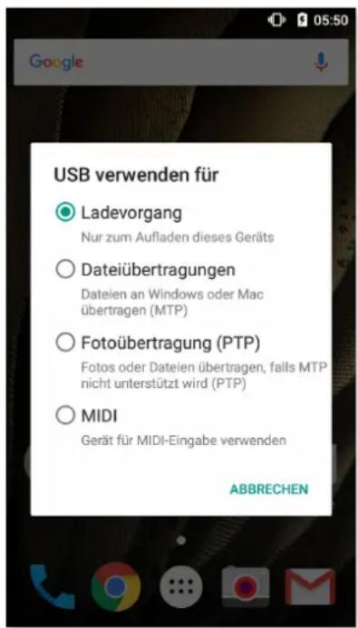bq Aquaris U2 Lite - Laden des Geräts und Dateiübertragung - 6