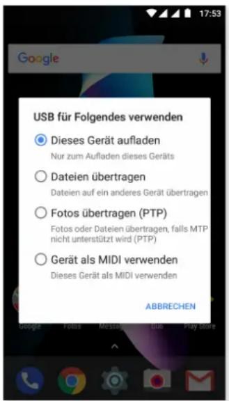 bq Aquaris VS Plus - Laden des Geräts und Dateiübertragung - 5