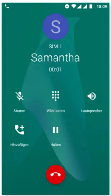 bq Aquaris VS Plus - Optionen während eines Telefongesprächs - 4