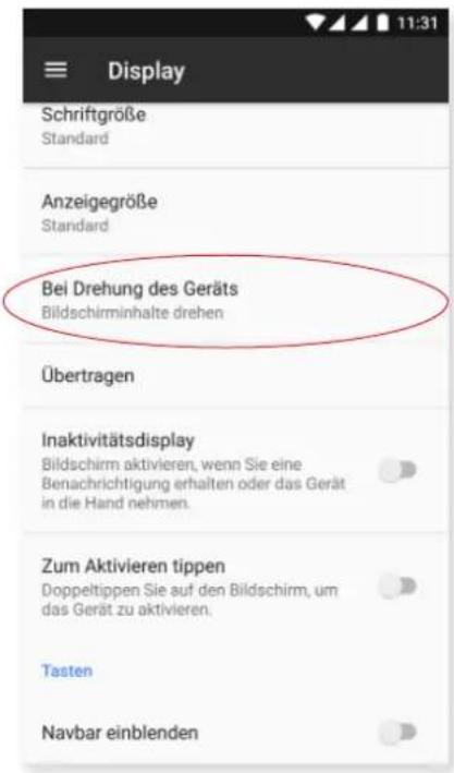 bq Aquaris VS Plus - Displayausrichtung anpassen - 1