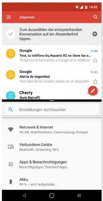 bq Aquaris X2 - Tasten und Symbole - 2