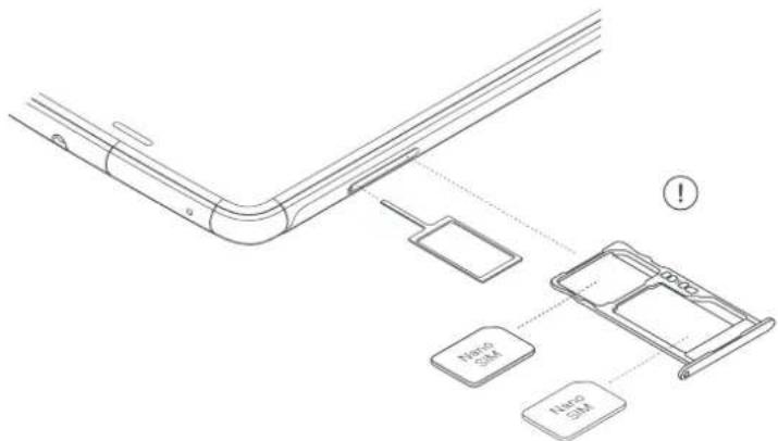 bq Aquaris X2 - SIM-Karten einsetzen - 1