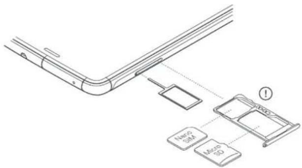 bq Aquaris X2 - Einsetzen/Entfernen der microSD-Karte - 1