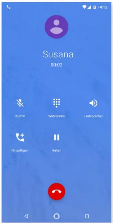 bq Aquaris X2 Pro - Optionen während eines Telefongesprächs - 6