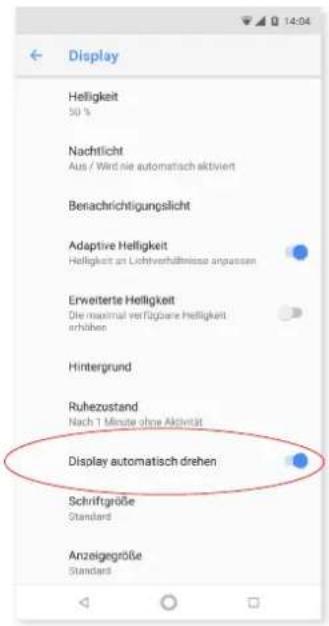bq Aquaris X2 Pro - Displayausrichtung anpassen - 1