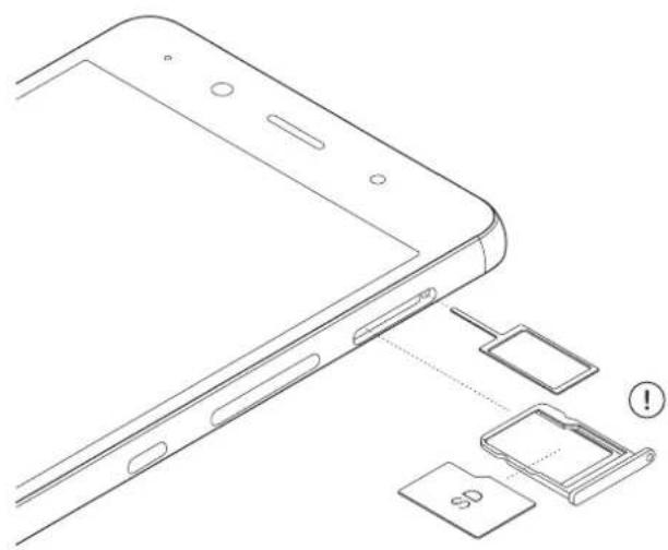 bq Aquaris X5 Plus - Einsetzen/Entfernen der microSD-Karte - 1