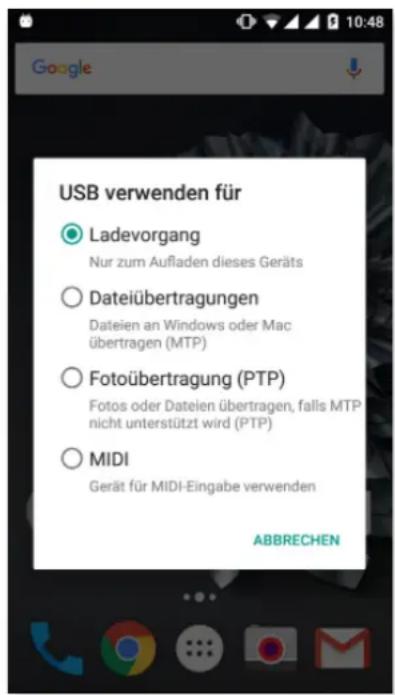 bq Aquaris X5 Plus - Laden des Geräts und Dateiübertragung - 6
