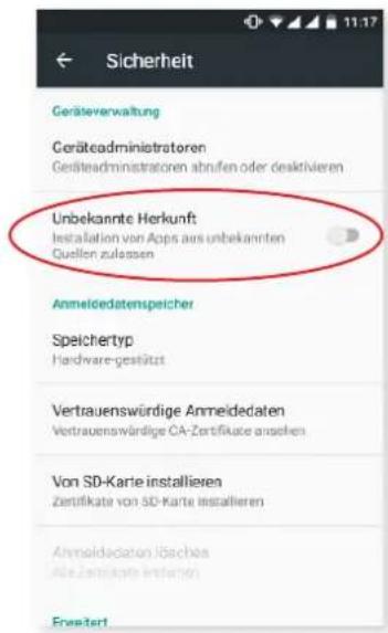 bq Aquaris X5 Plus - Anwendungen aus unbekannten Quellen - 1