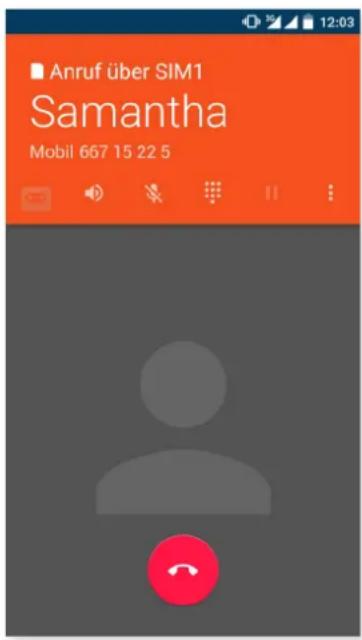 bq Aquaris M - Optionen während eines Telefongesprächs - 1