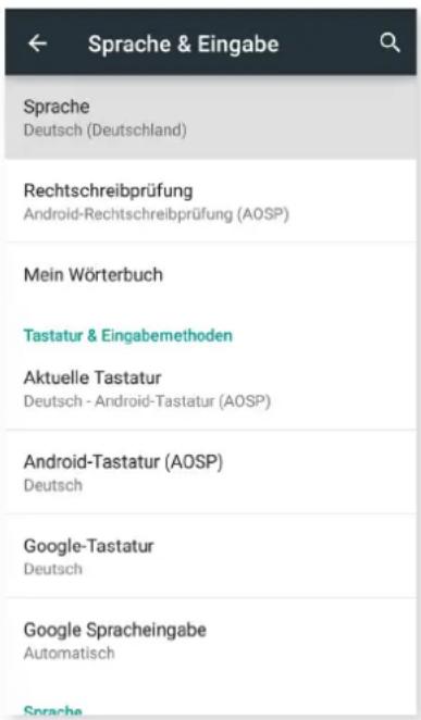 bq Aquaris M - SPRACHE UND EINGABE - 1